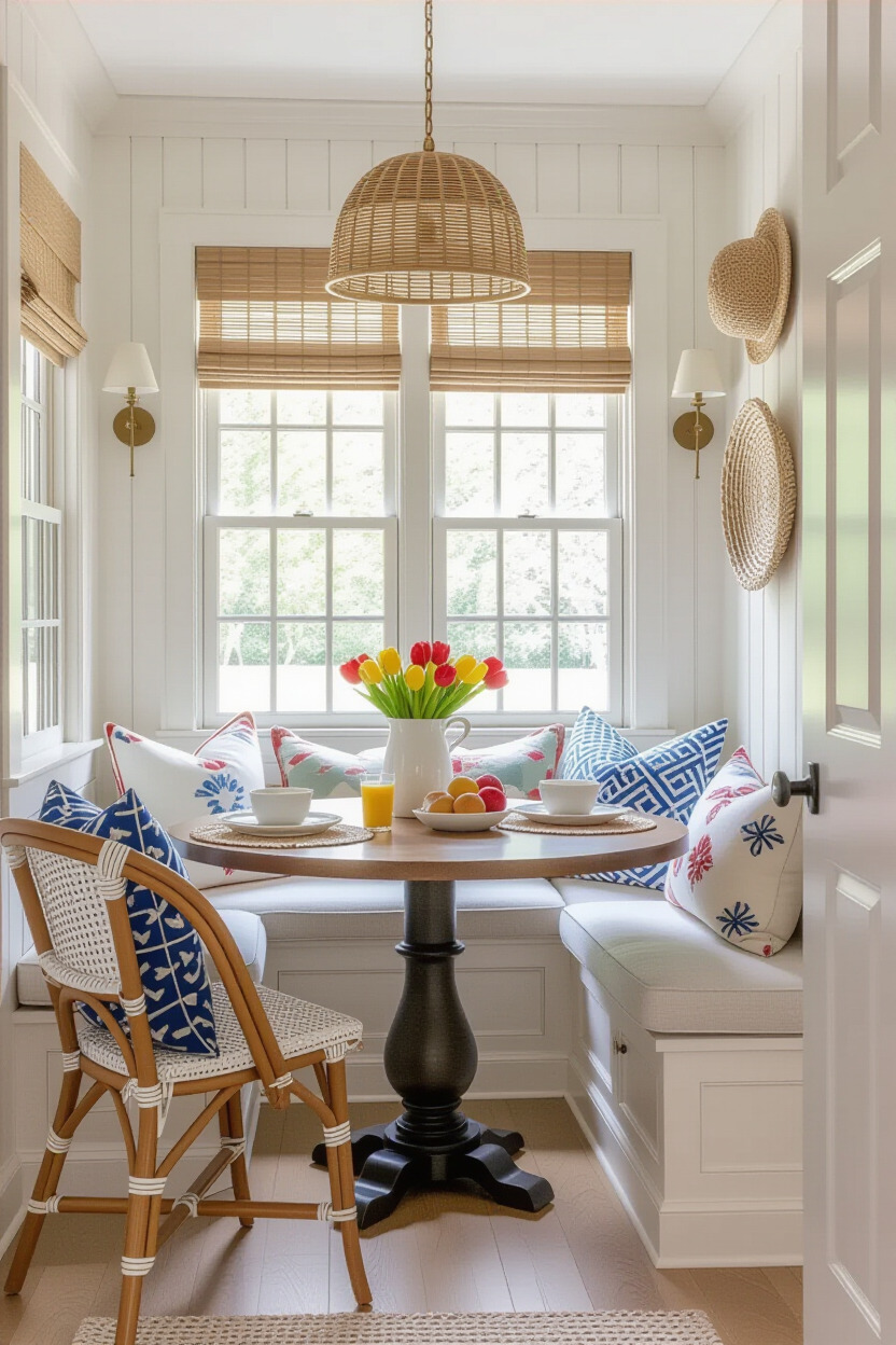 Whimsical breakfast nook with playful decor elements
