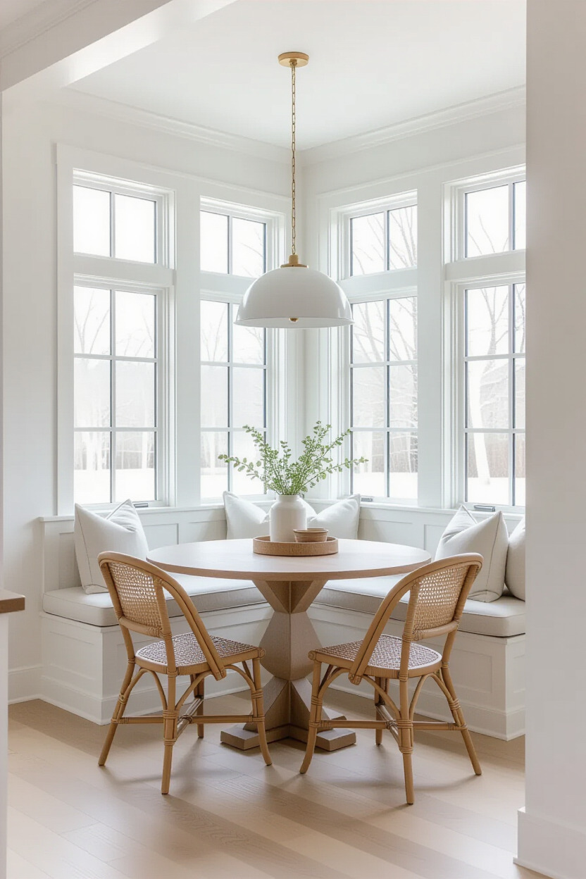 Open concept breakfast nook integrated with living space