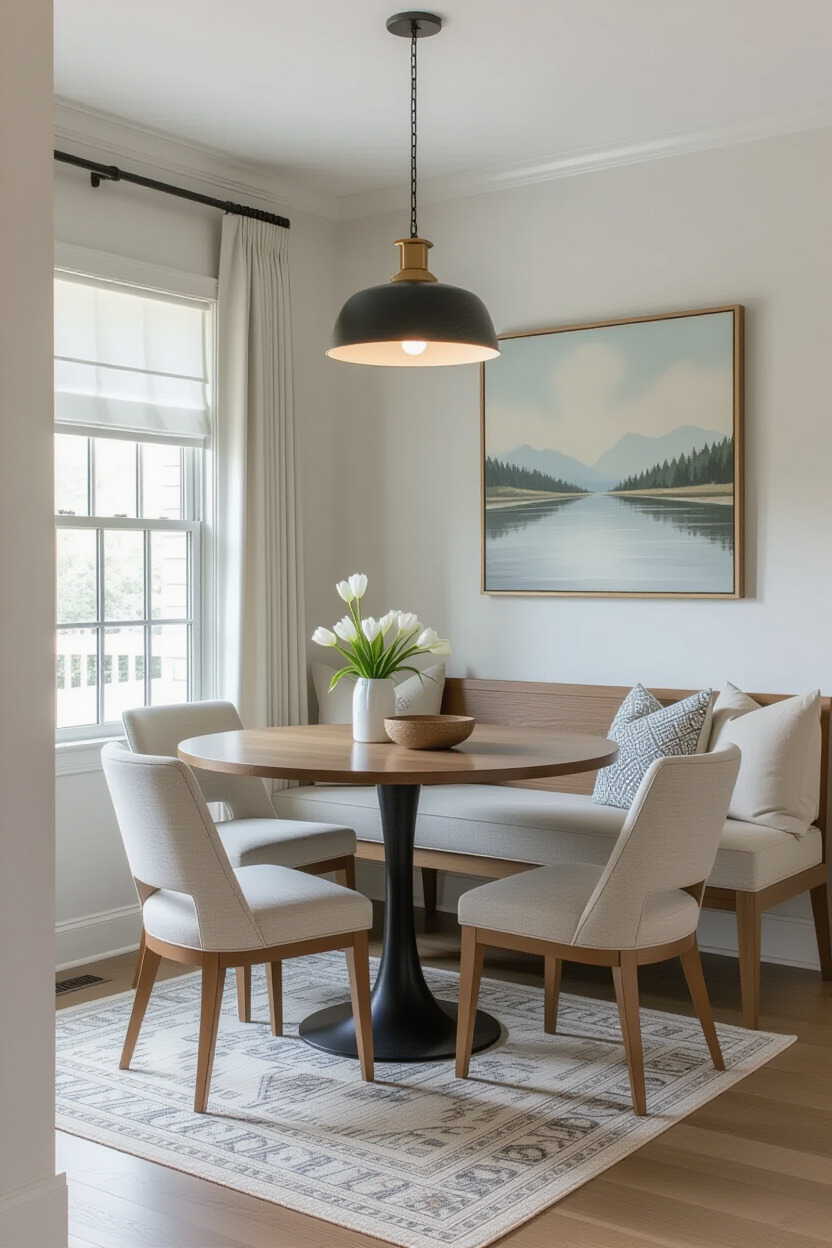 Small dining room with technology integration