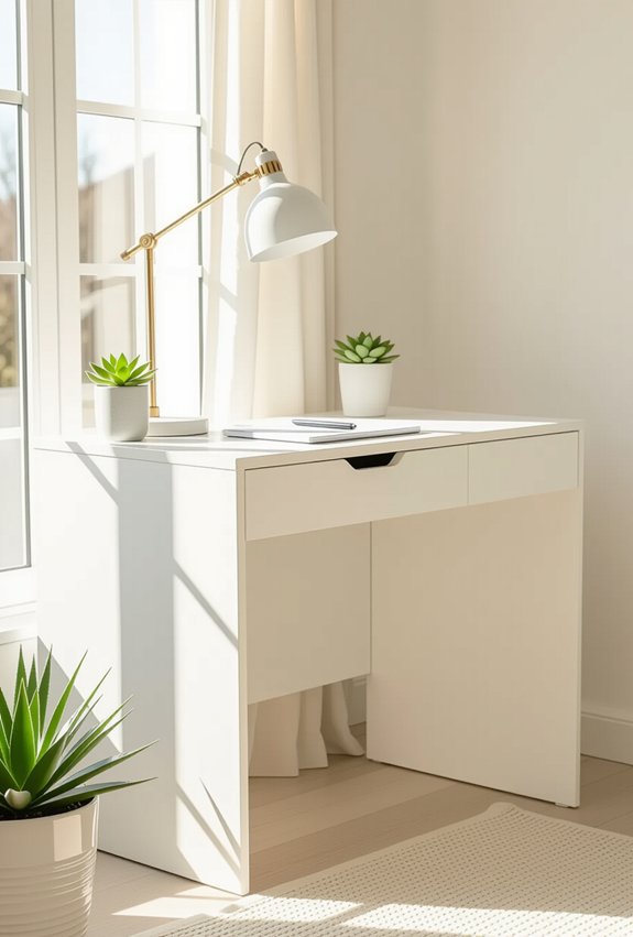 clean functional calm workspace