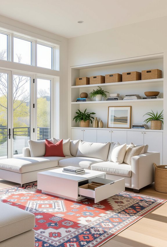 clutter free multi purpose furniture