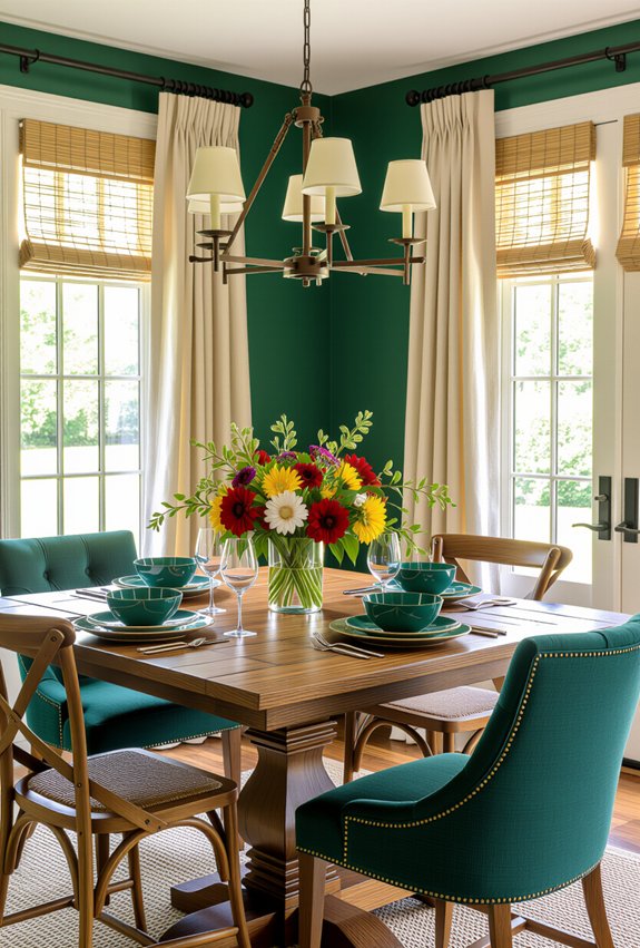 color enhances dining ambiance