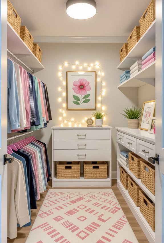 decorative personal closet touches