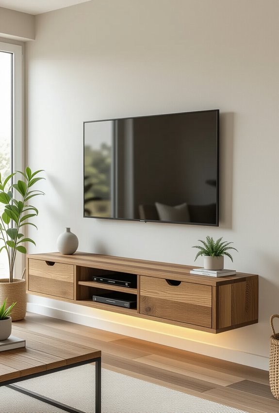 eco friendly floating tv units