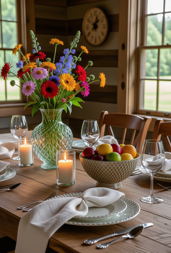 engaging artistic dining centerpieces
