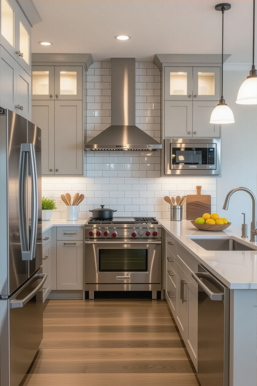 Modern kitchen decor with stylish appliances