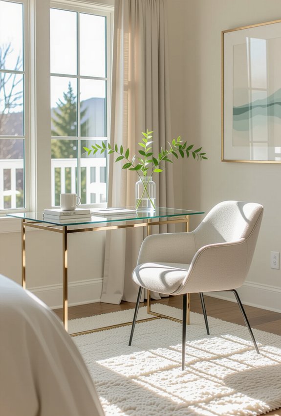 modern glass top study elegance