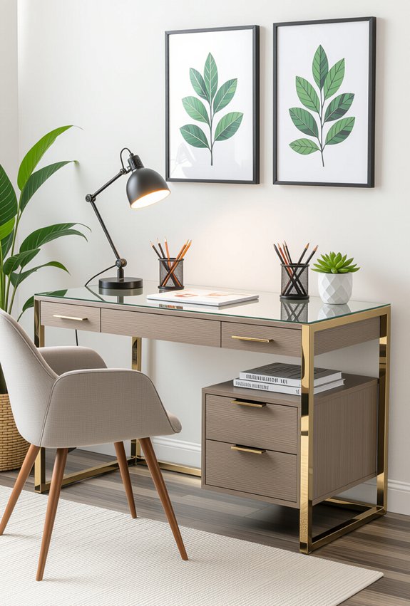 modern glass top workspace elegance