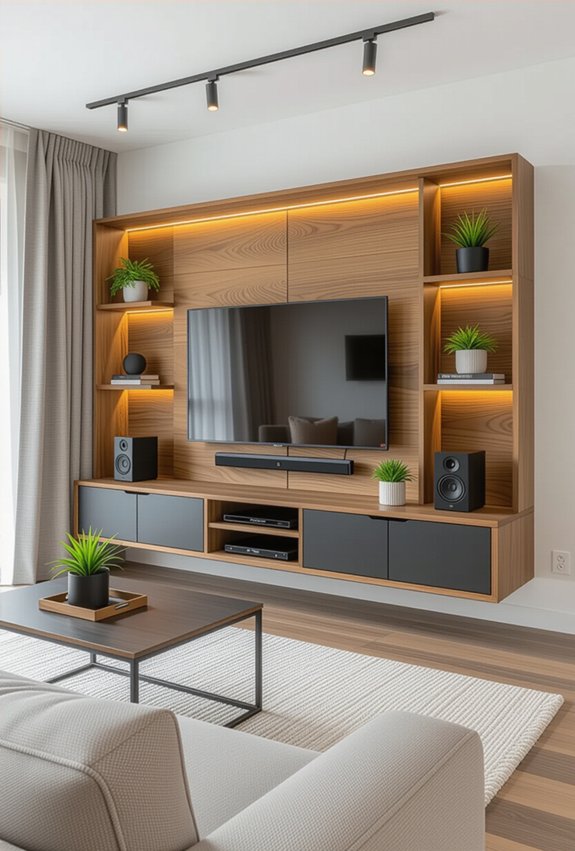modern tech enhanced tv units