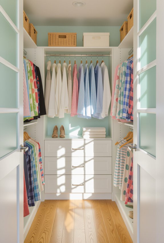 optimize closet with slim hangers