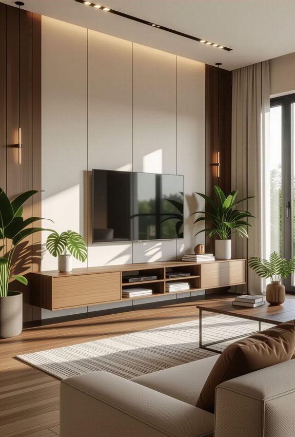 organized stylish tv units