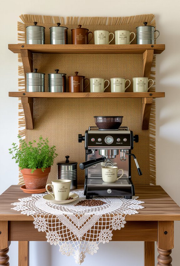 rustic coffee bar charm