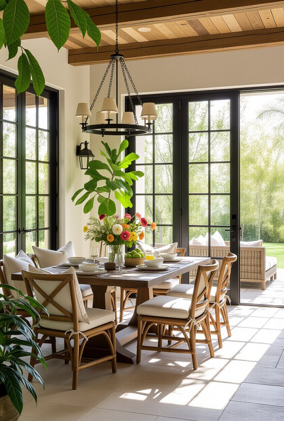 seamless indoor outdoor dining experience