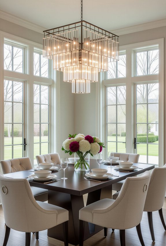 striking lighting enhances dining