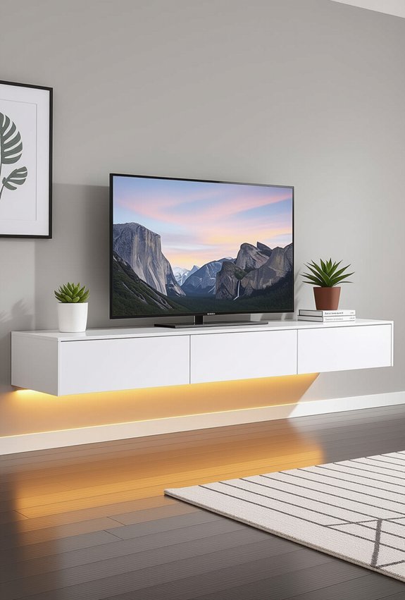 stylish space efficient tv storage