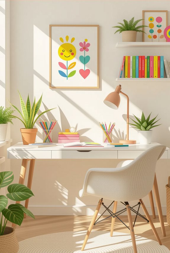 vibrant adjustable study spaces