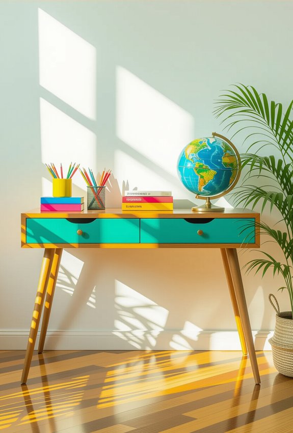 vibrant study space transformation